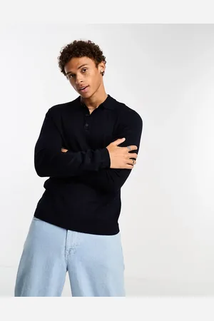 Only & Sons Knitted long sleeve polo in