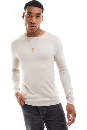 Only & Sons Crew neck jumper in beige