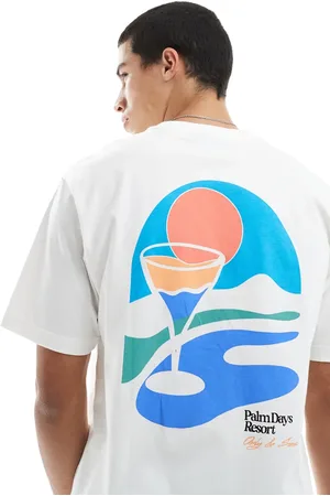 Only & Sons Relaxed fit t-shirt with palm back print in