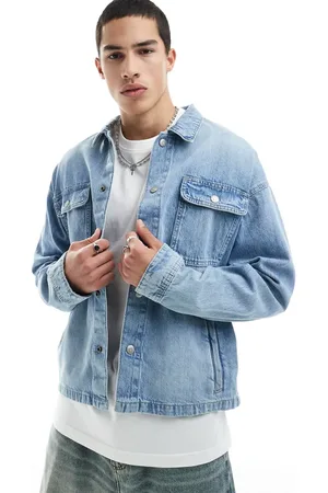 JACK & JONES Boxy denim jacket in light denim