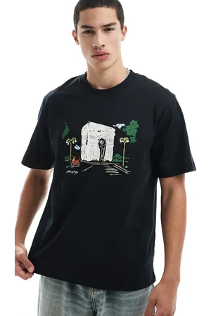 JACK & JONES Oversized t-shirt with arc di triumph chest print in