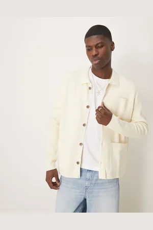 SELECTED Knitted cardigan with pockets in cream