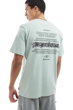 JACK & JONES Oversized t-shirt with back print in light