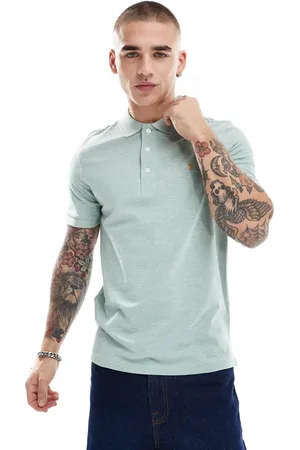 Farah Blanes short sleeve polo in sage