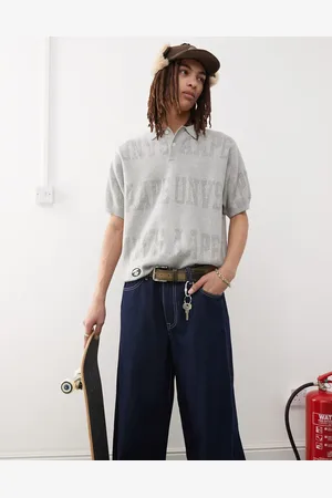 A Bathing Ape Aape by A Bathing Ape multi logo knit polo in