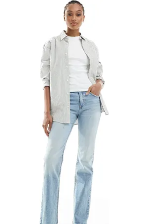 Stradivarius Tall D98 straight leg jeans in light wash