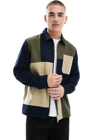 Farah Burleigh zip up jacket in patchwork