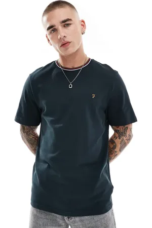 Farah Alvin t-shirt in with collar tipping