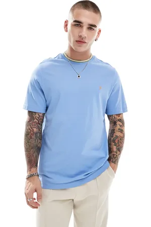 Farah Alvin t-shirt in light with collar tipping