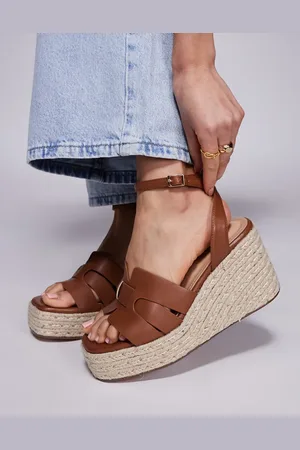 Simmi London Simmi London Bellamy mid heeled espadrille wedges in tan