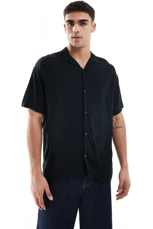 JACK & JONES Revere collar short sleeve shirt in