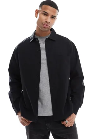JACK & JONES Linen blend overshirt in