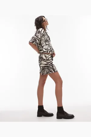 Topshop Floral print towelling shorts co-ord in