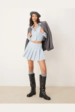 ASOS Tennis skirt co-ord in blue & white stripe