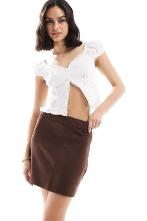 New Look Suedette mini skirt in