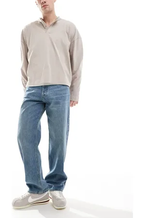 JACK & JONES Eddie loose jeans in mid vintage wash