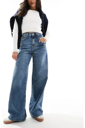 AWARE Extreme wide leg jeans in medium denim