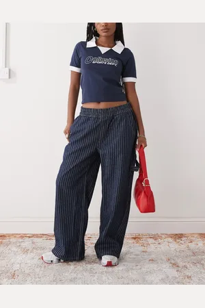COLLUSION Pull on cargo trouser in stripe