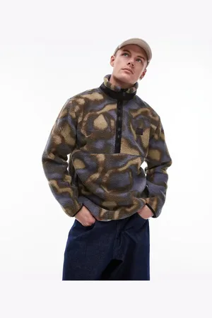 Rains Yermo 1/2 zip fleece in black print