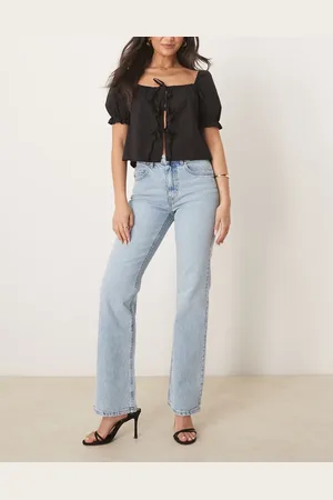 Gina Tricot Mid rise bootcut flare stretch jeans in light wash