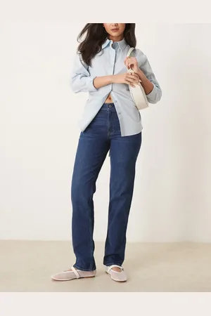 Abercrombie & Fitch Mid rise straight jean in dark wash