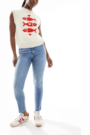 Pull&Bear High rise skinny jean in mid