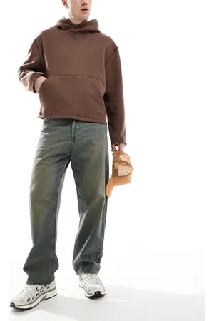 JACK & JONES Alex baggy fit jeans in green wash