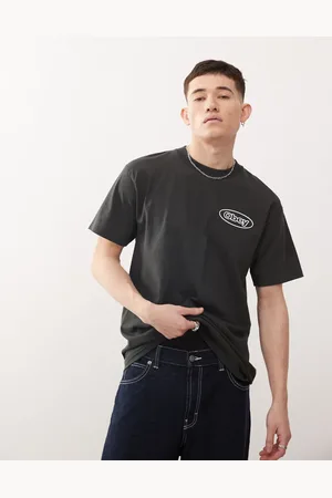 Obey Reaction graphic logo t-shirt with back print in vintage