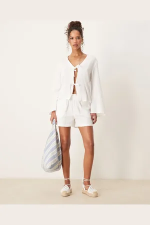 JDY Cheesecloth shorts co-ord in