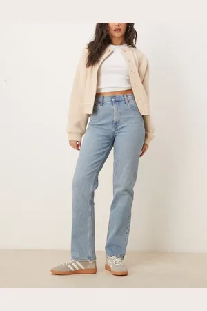 Abercrombie & Fitch Mid rise 90s straight jeans in medium wash