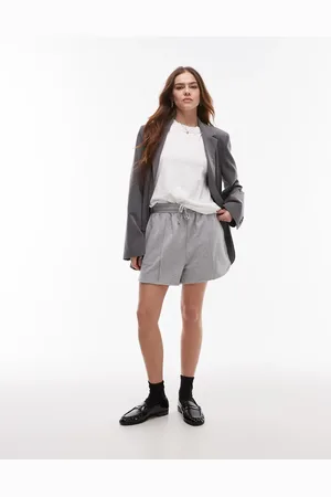 Topshop Pintuck jogger short in marl