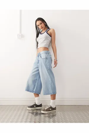 Noisy May Denim culottes in light wash