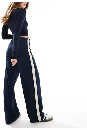 VERO MODA Loose pull on trousers with side stripe in