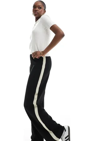 VERO MODA Loose pull on trousers with side stripe in