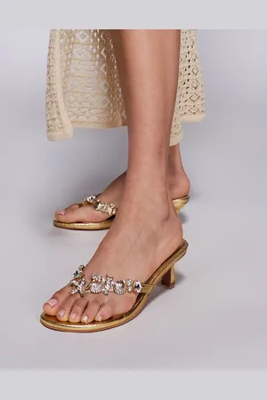 Public Desire Elowen toe thong kitten heeled sandals with starfish embellishment in