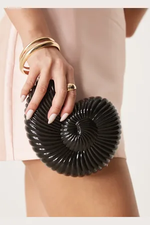 ASOS Ammonite hardcase clutch bag with detatchable chain strap in