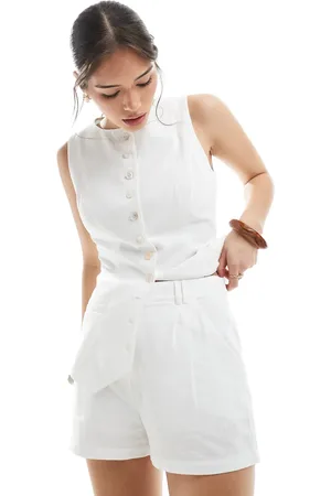 4th & Reckless Linen look shorts co-ord in
