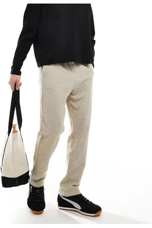 Only & Sons Textured trouser in washed ecru