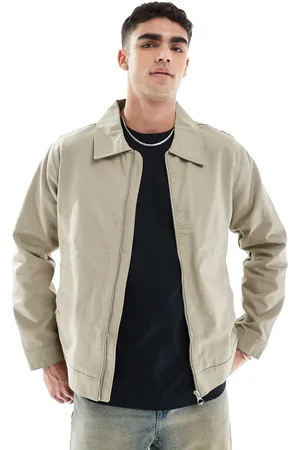 JACK & JONES Oversized harrington jacket in cream