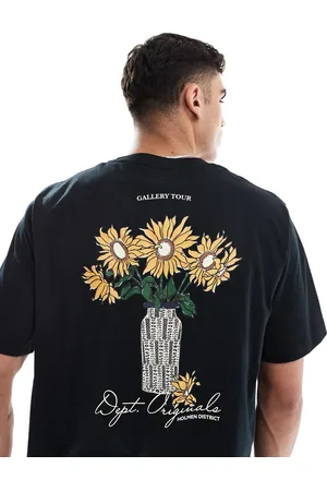 JACK & JONES Oversized t-shirt with backprint flowers in