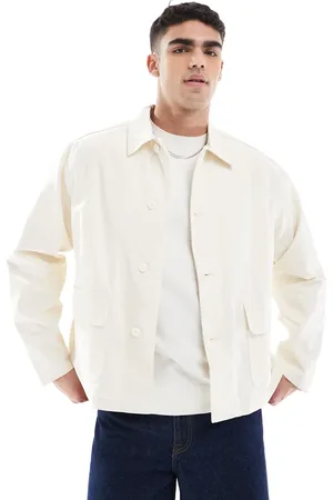 JACK & JONES Coach jacket with pockets in off