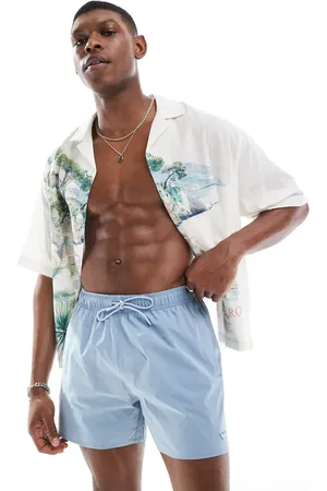 Emporio Armani Logo swim shorts in light
