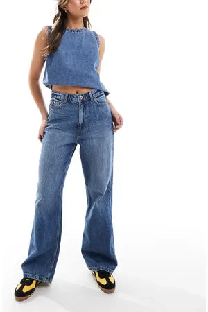 New Look Adalae wide leg jean in mid