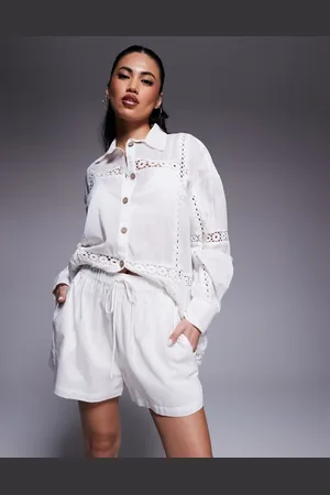 River Island Lace insert shorts co-ord in