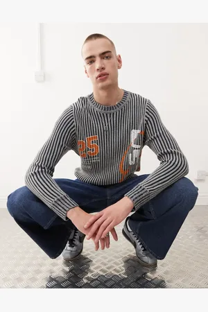 COLLUSION Printed ribbed jumper in