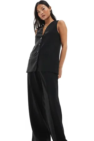 VERO MODA Wide leg jersey crepe trouser co-ord in