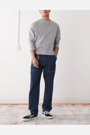 Vans Fatigue loose fit tapered denim jeans in dark