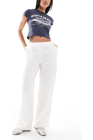 New Look Linen wide leg trousers in