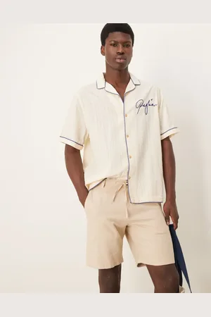 SELECTED Linen blend shorts in cream