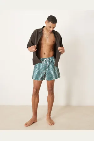 Abercrombie & Fitch Stretch swim wear short in diamond heart print